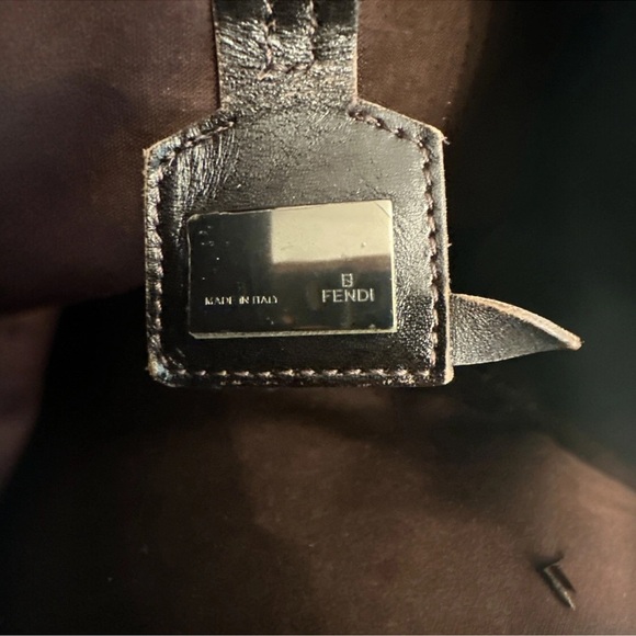 Fendi Zucca FF Logo Canvas Tote with Attached Pouch - Picture 12 of 15